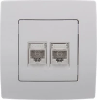 Μπρίζα Τηλεφώνου Rj11 + Δικτύου Rj45 City Λευκή 190731