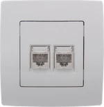 Μπρίζα Τηλεφώνου Rj11 + Δικτύου Rj45 City Λευκή 190731