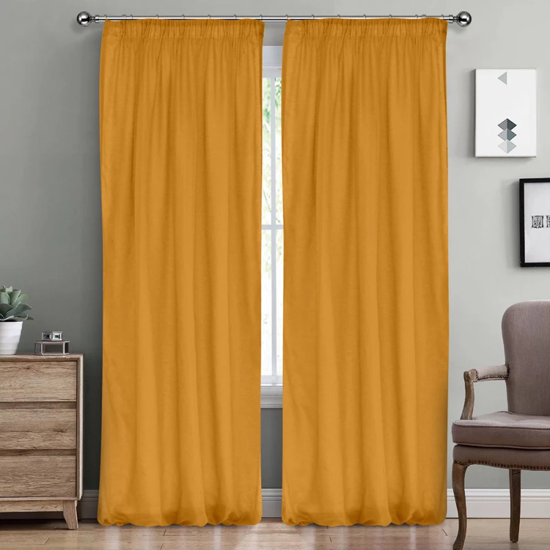 Lino Home Κουρτίνα Line με Τρέσα 145x295 501 Honey