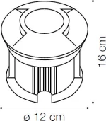 Ideal Lux Εξωτερικό Φωτιστικό Δαπέδου Rocket-1 PT Ασημί 3000K 247144
