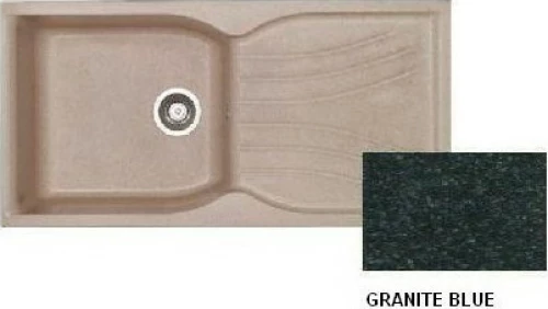 Sanitec Classic 324 Ένθετος Νεροχύτης 100x50cm Granite Blue