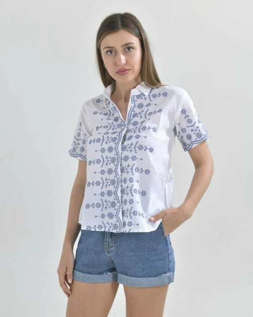 Ble Resort Collection Γυναικείο Τοπ Παραλίας Λευκό