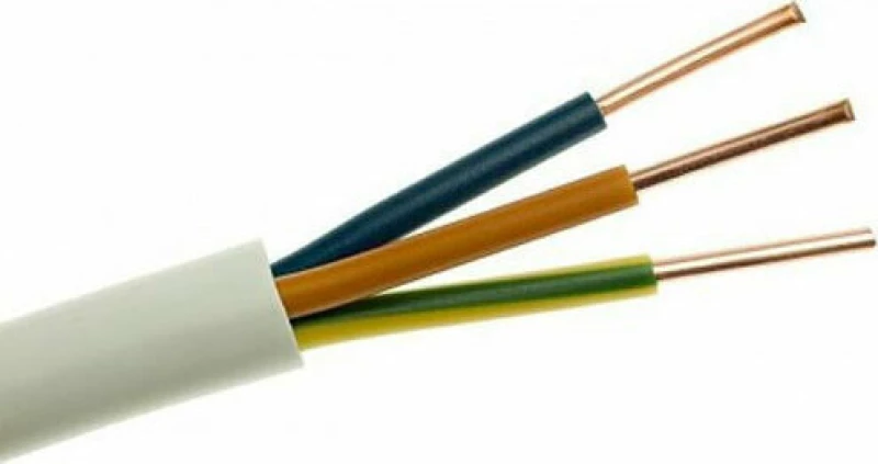 Eurolamp NYΜ H05VV-U 3 x 1.5mm² Λευκό 150-13602 1m