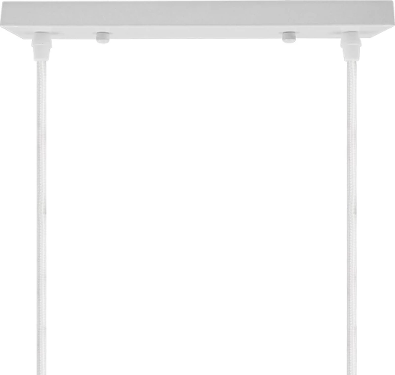 GloboStar Ροζέτα Ορθογώνια 300x50mm με 2 Τρύπες Λευκή 90821