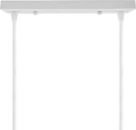 GloboStar Ροζέτα Ορθογώνια 300x50mm με 2 Τρύπες Λευκή 90821