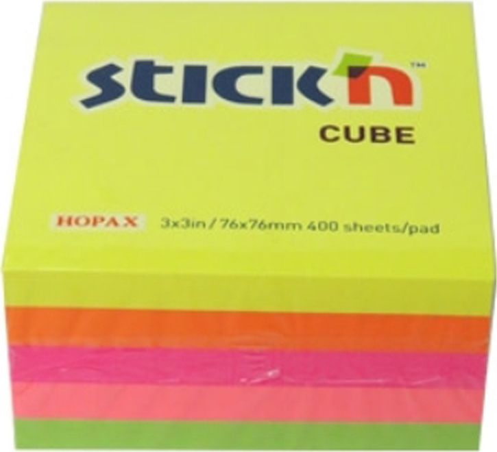 Stick'N Neon 400 φύλλα 76x76mm Πολύχρωμο