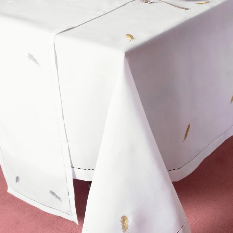 Silk Fashion Ράνερ 45x150 YL1011 Λευκό-Χρυσό