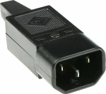 Intronics Βύσμα C14 10A SFO25 Μαύρο