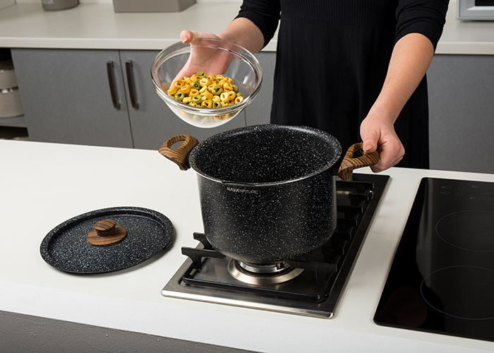 Nava Nature Βαθιά Κατσαρόλα από Αλουμίνιο 4.5lt / 22cm