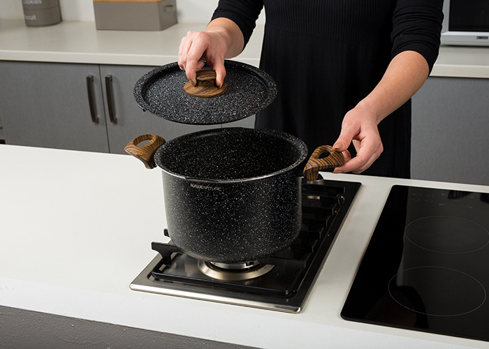 Nava Nature Βαθιά Κατσαρόλα από Αλουμίνιο 4.5lt / 22cm