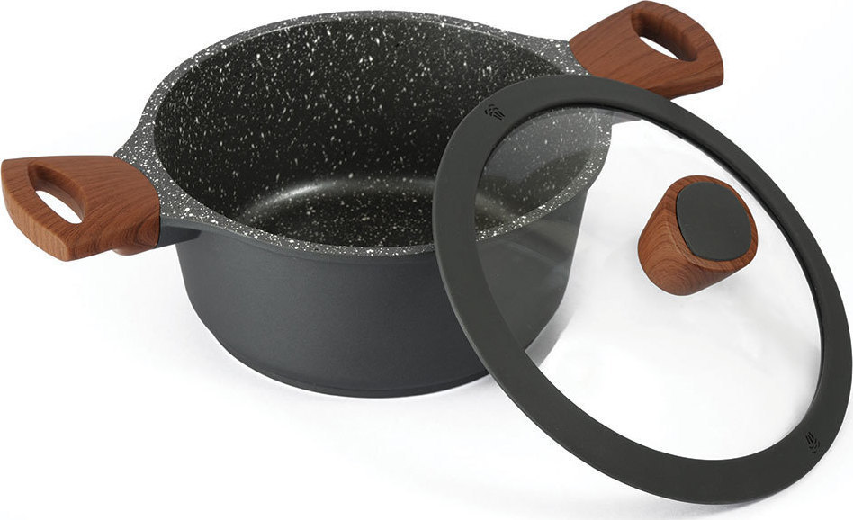 Estia Stone Βαθιά Κατσαρόλα από Χυτό Αλουμίνιο 20cm