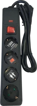 Eurolamp Πολύπριζο Ασφαλείας 4 Θέσεων 147-62106