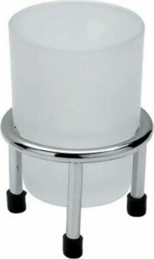 Gloria Holder 13-0158 Ποτηροθήκη Επιτραπέζια Γυάλινη Ασημί