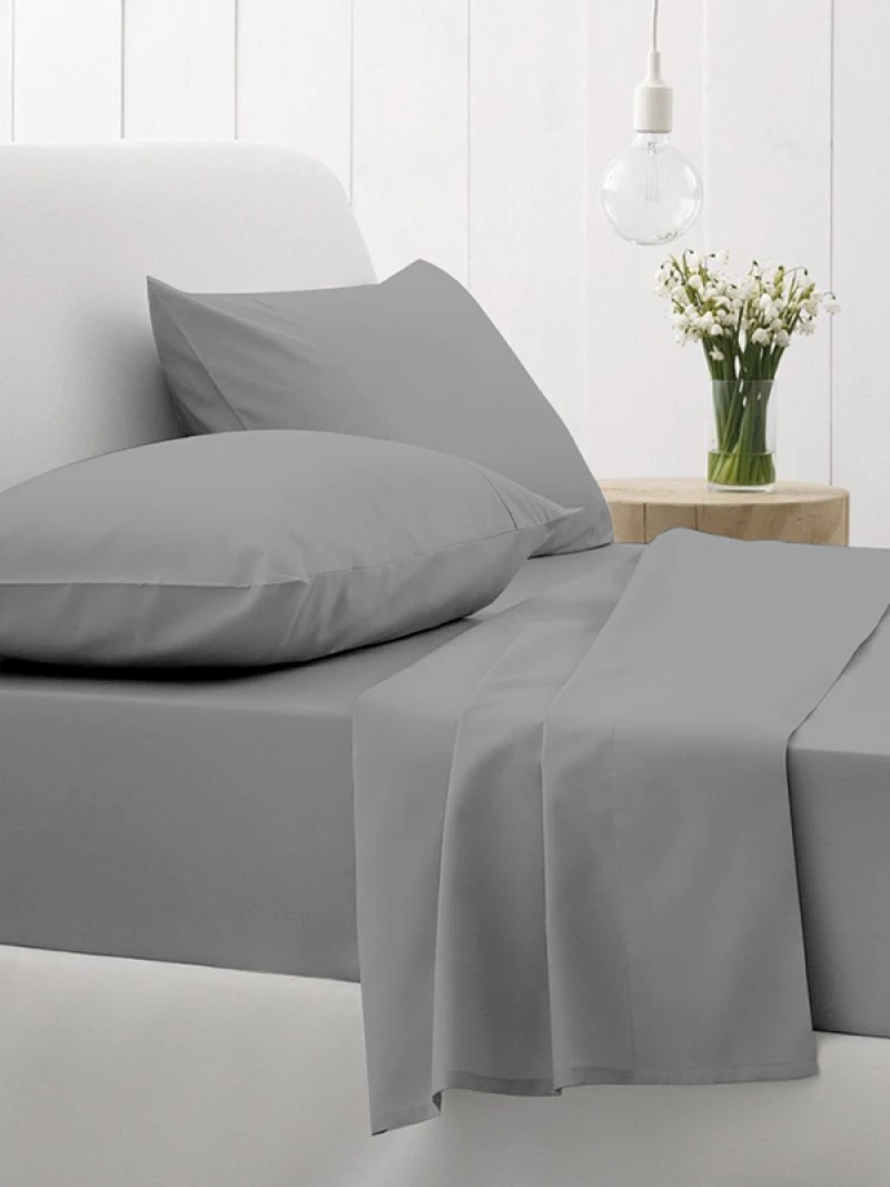 Sunshine Παπλωματοθήκη Διπλή 200x250 Cotton Feelings 107 Dark Grey