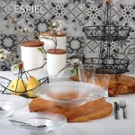 Espiel Circle Πιάτο Βαθύ Γυάλινο Διάφανο με Διάμετρο 20cm