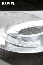 Espiel Circle Πιάτο Βαθύ Γυάλινο Διάφανο με Διάμετρο 20cm