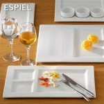 Espiel Πιατέλα Σερβιρίσματος Τετράγωνη Κεραμική Λευκή 36x36cm