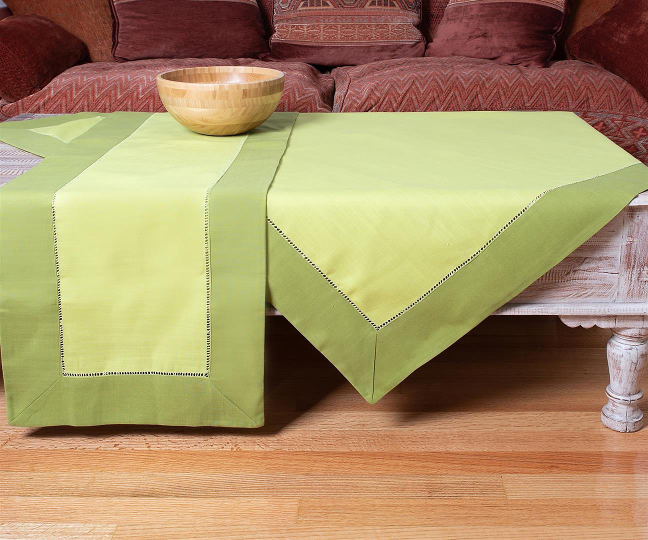 Silk Fashion Τραπεζομάντηλο 90x90 Bg17 Κυπαρισσί-Πράσινο