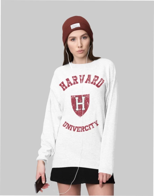 Harvard W Sweatshirt (Replica) - WHITE