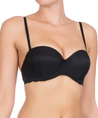 Triumph Lonely Micro Balconette Μαύρο Σουτιέν Push Up