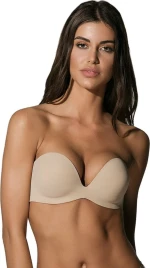 Luna Secret Sense 11063 Μπεζ Strapless Σουτιέν Χωρίς Ενίσχυση