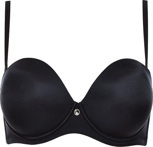Lormar Double Extra Balconette Μαύρο Σουτιέν Push Up