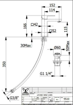 Demm Loba 9510 Αναμεικτική Μπαταρία Νιπτήρα Ασημί