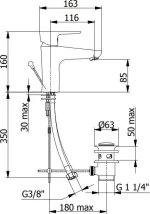 Demm Imola 7810B Αναμεικτική Μπαταρία Νιπτήρα Μαύρη
