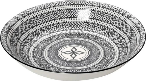 Espiel Charlotte Πιάτο Βαθύ Κεραμικό Μαύρο με Διάμετρο 23cm 6τμχ