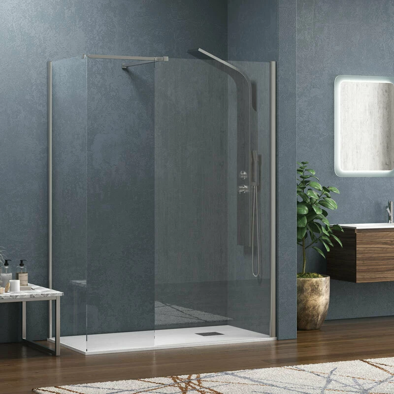 Karag Walkin 2 Bianco Διαχωριστικό Ντουζιέρας 110x200cm Satine