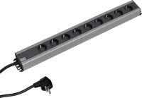Bachmann 90 ° artisan bar, 9-fold socket, black / gray, 2 meters (300.001)