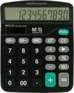 M&G Αριθμομηχανή Απλή MGC-02 12 Ψηφίων σε Μαύρο Χρώμα