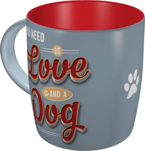 Nostalgic Art PfotenSchild - Love Dog Κούπα Κεραμική Γκρι 330ml