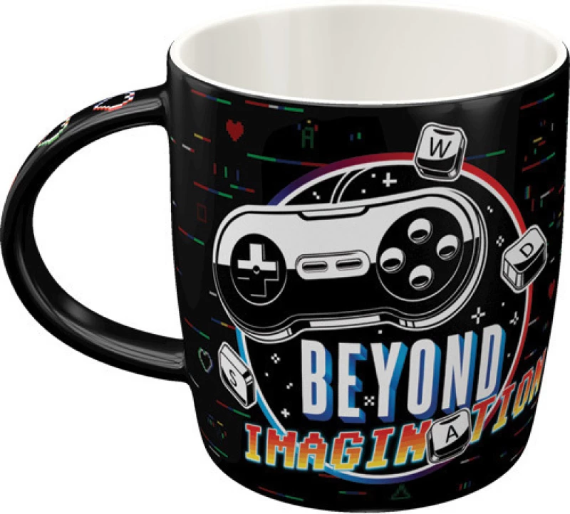 Nostalgic Art Achtung Gaming Beyond Imagination Κούπα Κεραμική Μαύρη