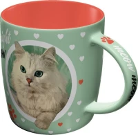 Nostalgic Art Animal Club Cat Lover Κούπα Κεραμική Πράσινη 350ml