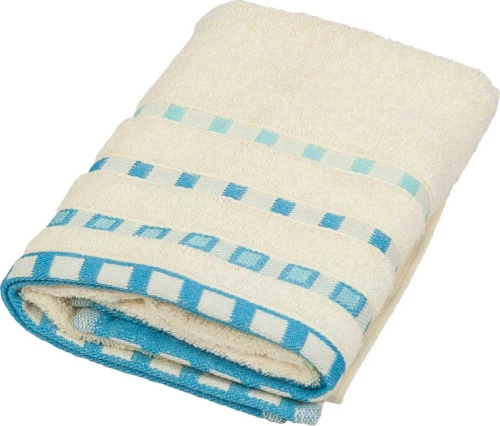 Le Blanc Πετσέτα Σώματος Πεννιέ Ζακάρ Πουά 70x140 Κρεμ-Τυρκουάζ