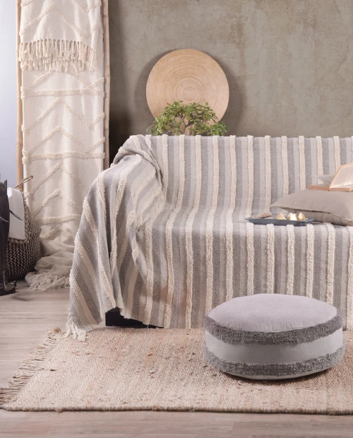 Rythmos Ριχτάρι Τριθέσιου Καναπέ 180x280 Sehrazat 01 Γκρι