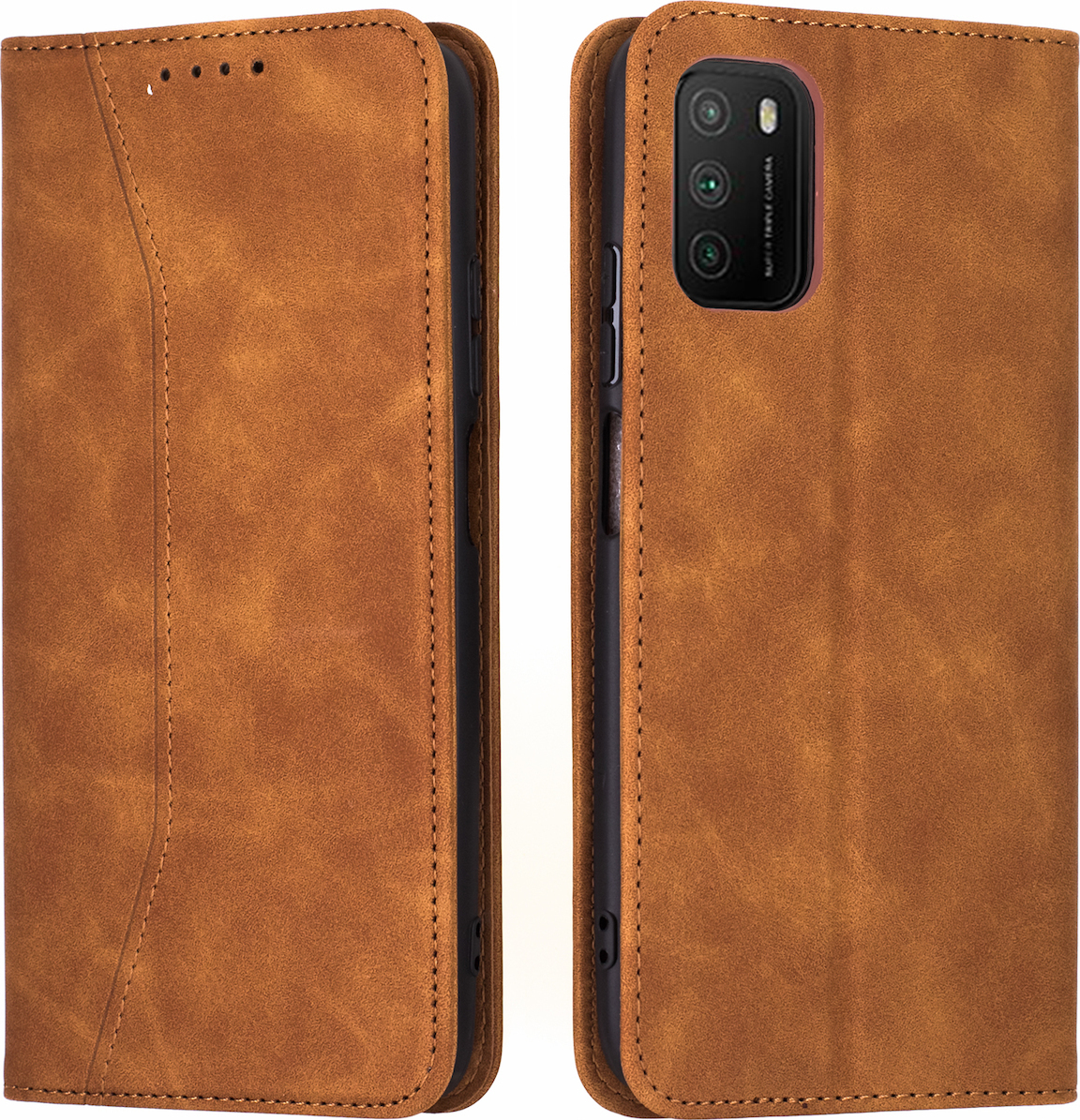 Bodycell Wallet Δερματίνης Καφέ (Poco M3 / Redmi 9T)