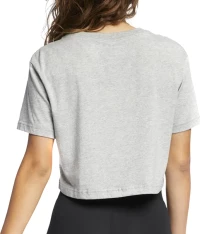 Nike Essential Κοντομάνικο Crop Top Γκρι