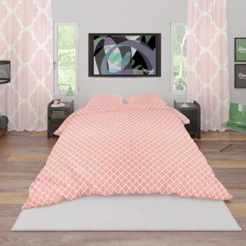 Dimcol Σετ Σεντόνια Υπέρδιπλα 220x240 Windows Coral