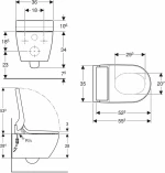 Geberit Aquaclean Tuma Classic Λεκάνη Κρεμαστή Soft Close