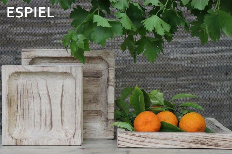 Espiel Πλατώ Σερβιρίσματος Ξύλινο Τετράγωνο 21x21x4cm