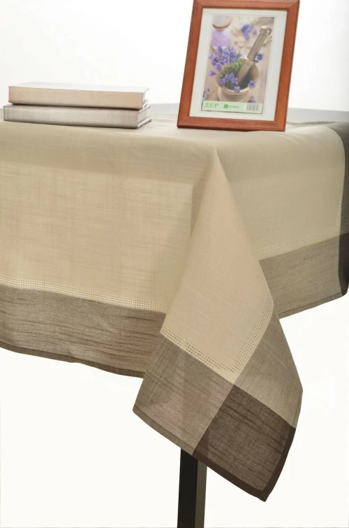 Silk Fashion Τραπεζομάντηλο Ροτόντα 180cm nx031 Γκρι Καφέ Γωνία