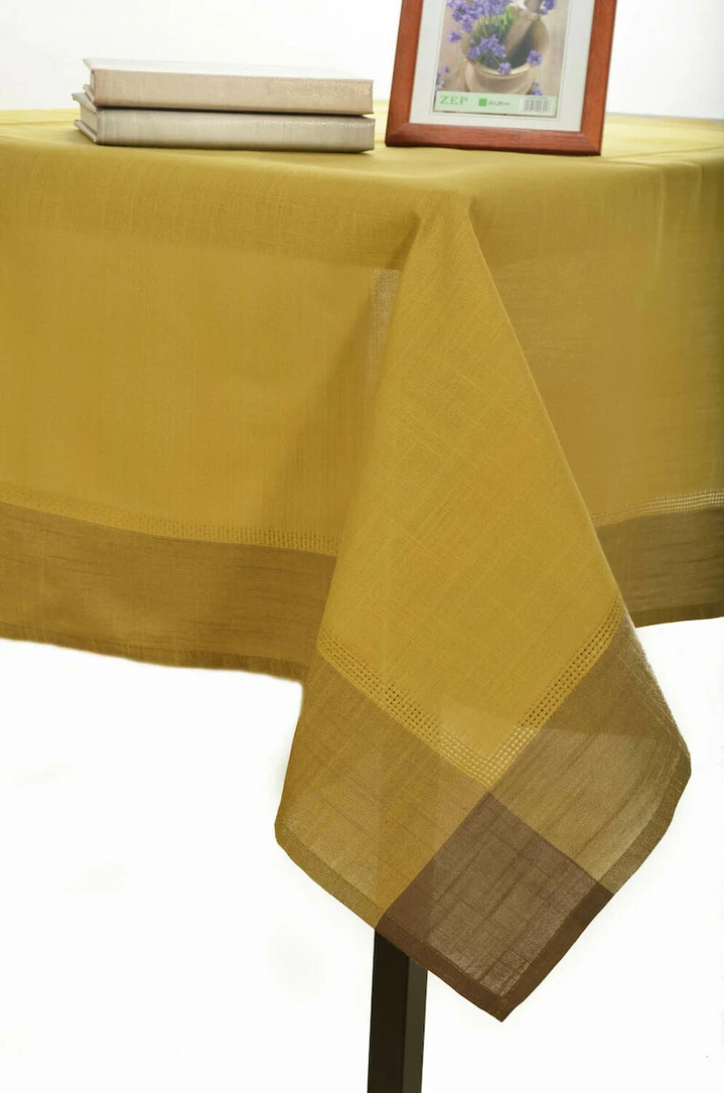 Silk Fashion Τραπεζομάντηλο Ροτόντα 180cm nx031 Λαδί
