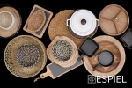 Espiel Ψωμιέρα Ψάθινη Natural Μπεζ 19x19x8cm