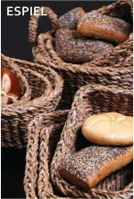 Espiel Ψωμιέρα Οβάλ Seagrass Natural 28x22x10cm
