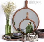 Espiel Ψωμιέρα Ψάθινη Natural Μπεζ-μαύρη