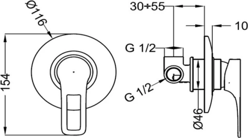 Teorema Kart 176107 Ντουσιέρας Χρωμέ
