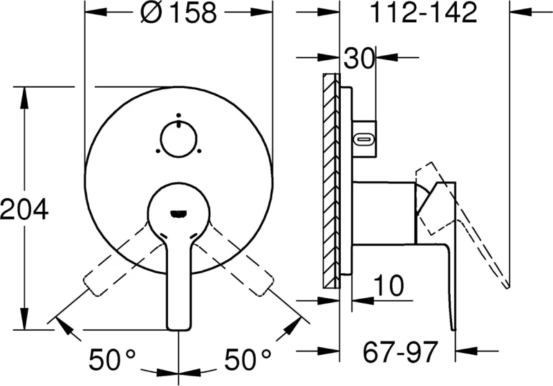 Grohe Lineare 3 Εξόδων 24095001 Χρωμέ