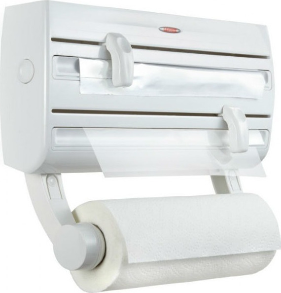 Leifheit Επιτοίχια Βάση για 3 Ρολά Κουζίνας Λευκή 25771